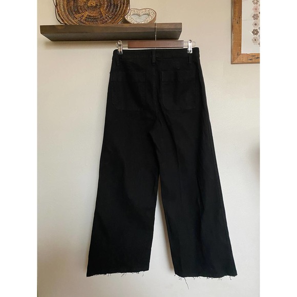 Madewell Denim - Madewell Emmett wide-leg crop jean black | 26T